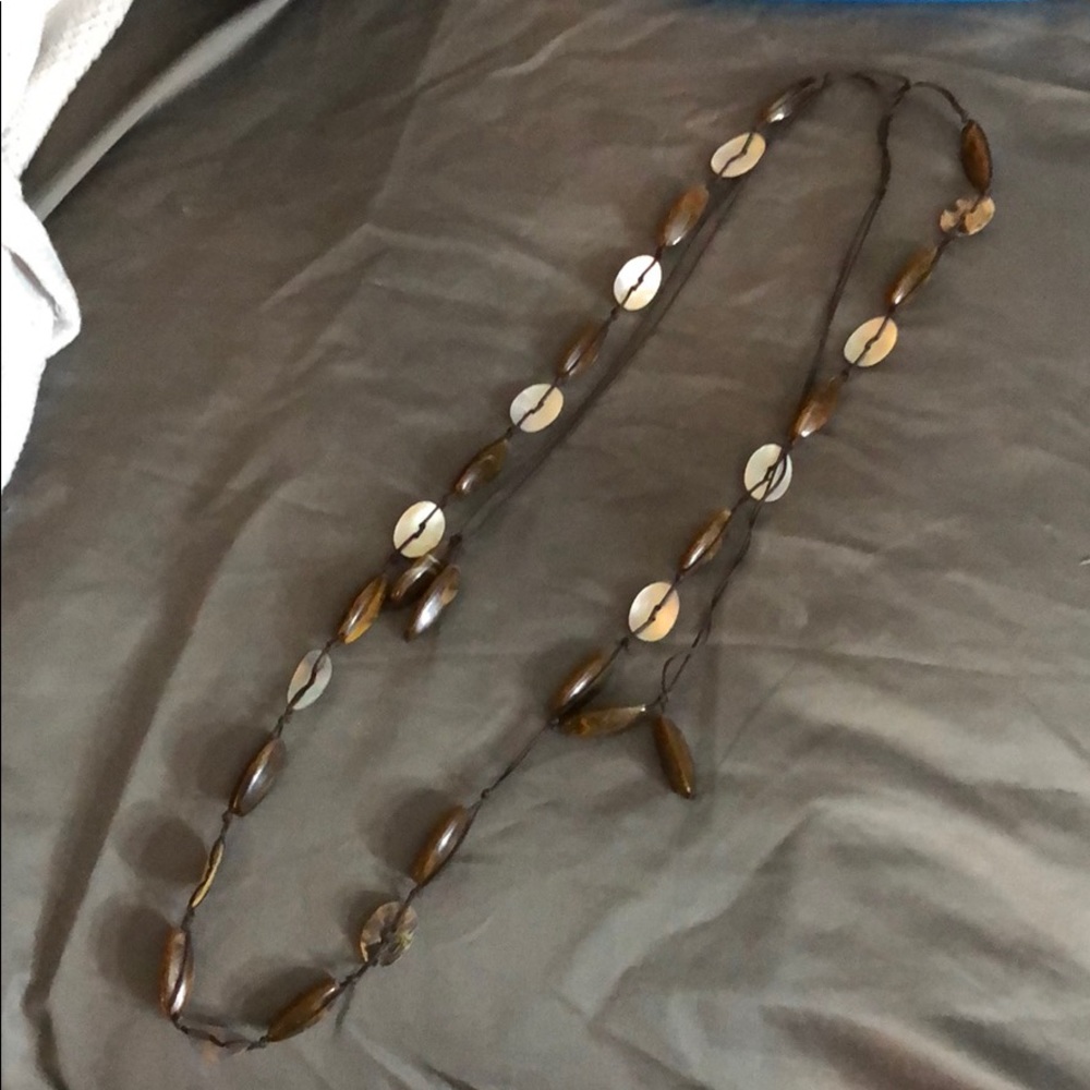 Long stone necklace